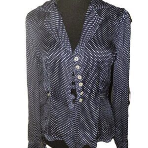 Francesca Ferrante Polka Dot/Semi Sheer Blouse - EU42